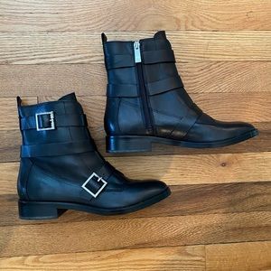 Ivanka Trump Black Leather Booties